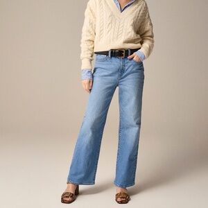 J. Crew High-Rise Slim-Wide Jean in 1996 Semi-Stretch - Eliz Wash, 31